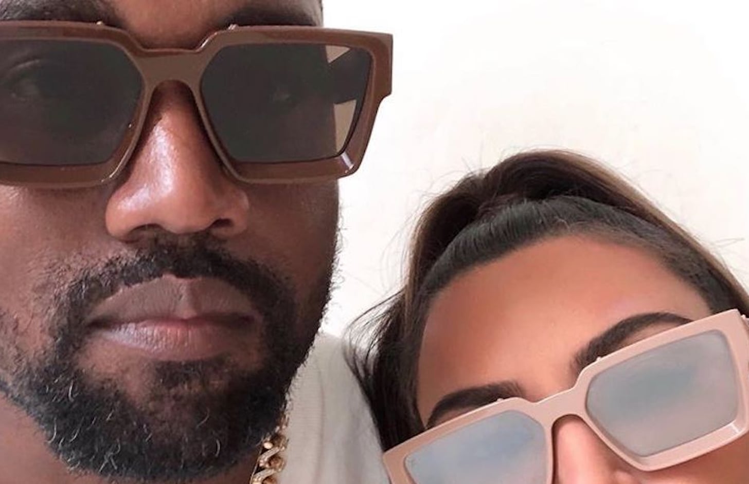 Of Course Kim and Kanye's Matching Sunglasses Are Called Millionaires