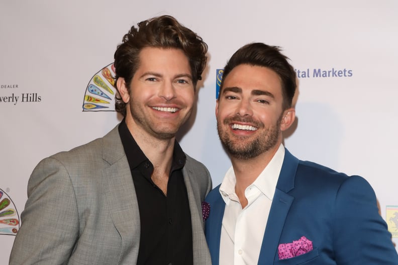 BEVERLY HILLS, CALIFORNIA - JULY 21: TV Personality Jaymes Vaughan (L) and Actor Jonathan Bennett attend the 2019 Don't Hide It Flaunt It Awards at the Beverly Wilshire Four Seasons Hotel on July 21, 2019 in Beverly Hills, California. (Photo by Paul Archu