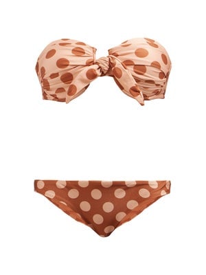 Zimmermann Primrose polka dot-print bandeau bikini