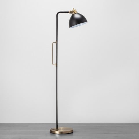Hearth & Hand With Magnolia Black and Brass Handle Floor Lamp