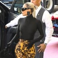 Kim Kardashian Styled Her Tiger-Print Pantaleggings With Credit-Card Earrings