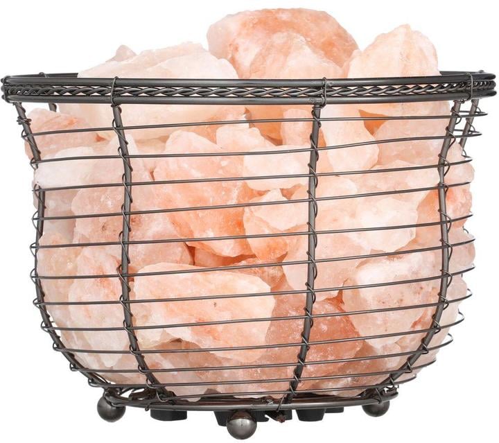 WBM Himalayan Ionic Crystal Natural Salt Basket Lamp