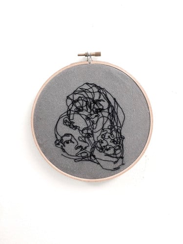 Lavender Blind Contour No. 1