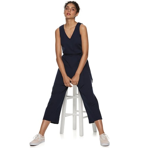 POPSUGAR Tie-Front Knit Jumpsuit