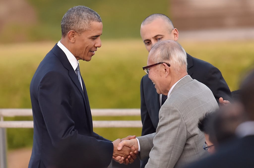 President Obama met with atomic bomb survivor Shigeaki Mori during his visit to Hiroshima.