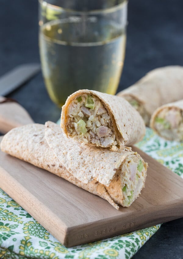 Hummus Chicken Salad Wraps