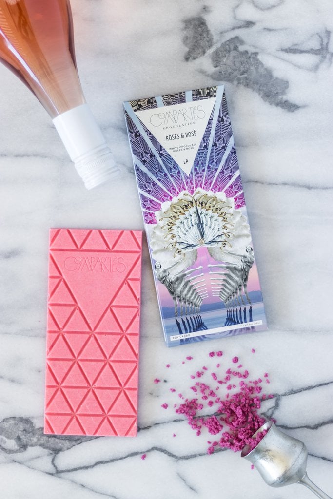 roses and Rosé chocolate bar