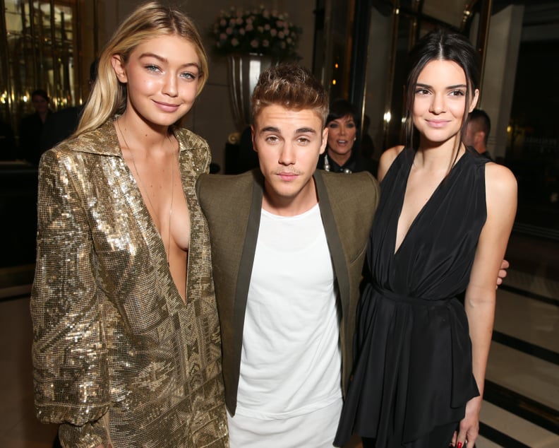 Gigi Hadid, Justin Bieber, and Kendall Jenner