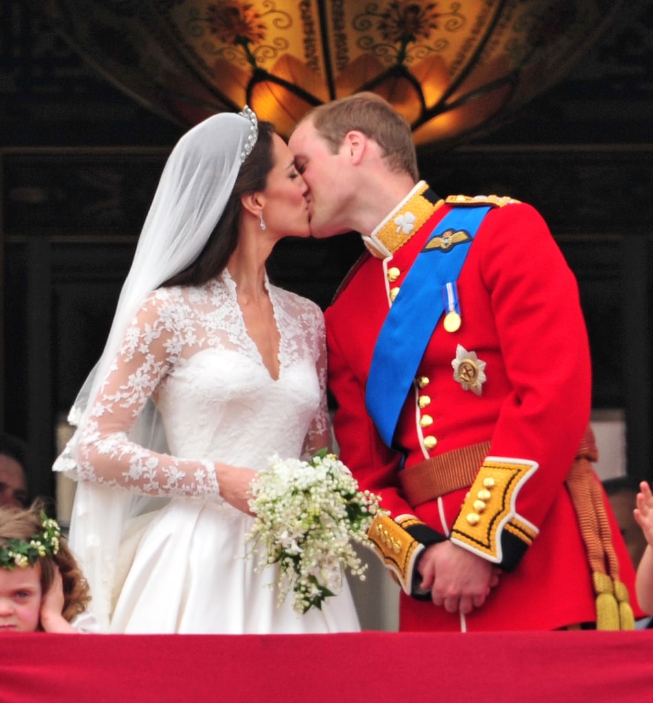 Will and Kate's most famous public display of affection was the kiss they shared on the balcony of Buckingham Palace after their wedding in April 2011.