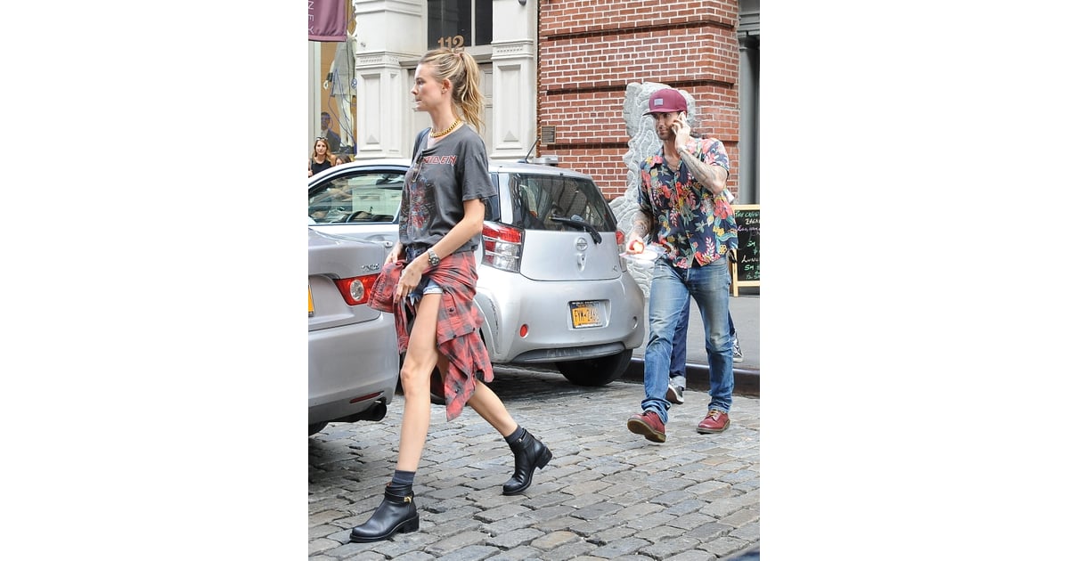 Walking in New York | Adam Levine and Behati Prinsloo Style | POPSUGAR ...
