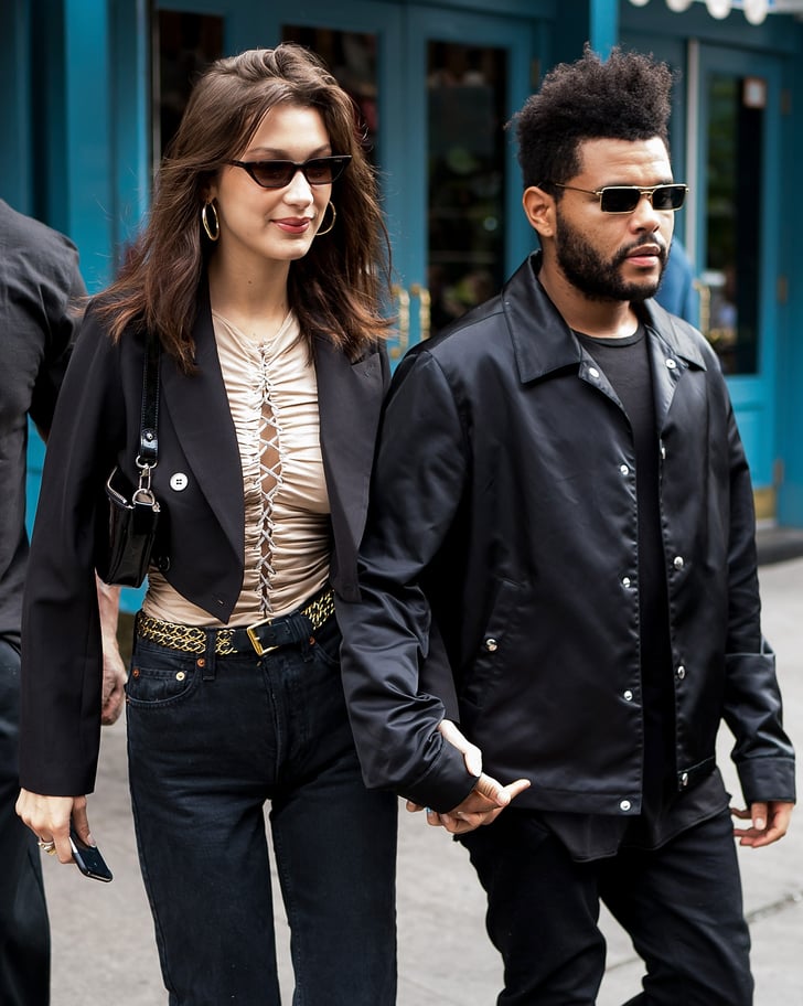 Bella Hadid Lace-Up Top With The Weeknd on Her Birthday