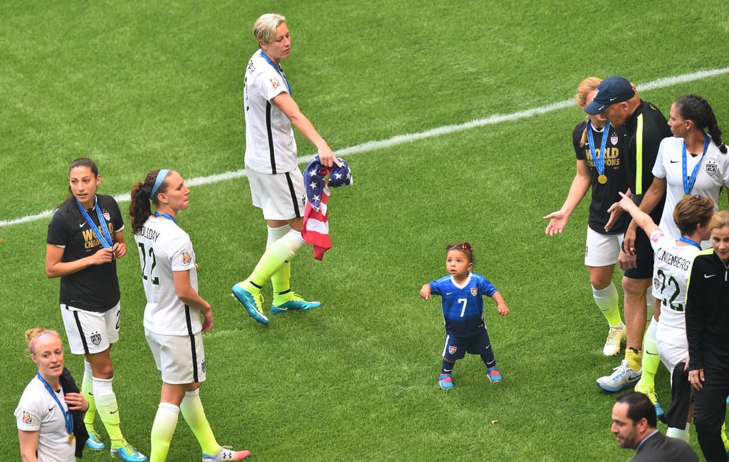 USA Women's Team Soccer Moms Celebrate With Their Kids