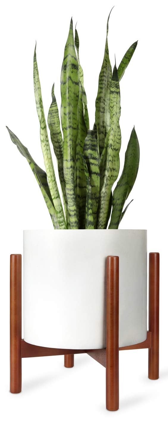 Mkono Plant Stand Mid Century Wood Flower Pot Holder Best Home Decor