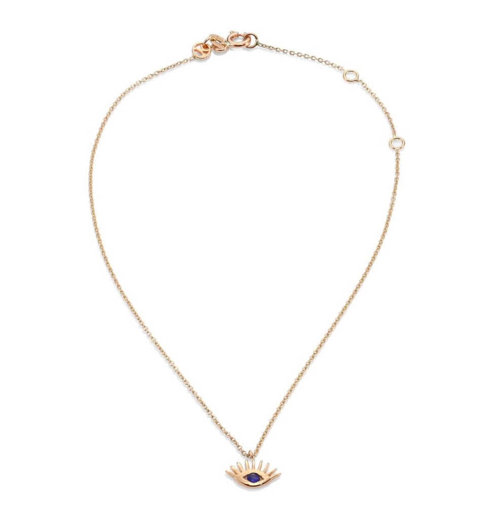 This Kismet by Milka Protect Me Blue Sapphire & 14K Rose Gold Evil Eye Anklet ($440) will become a staple from the moment you first slip it on.