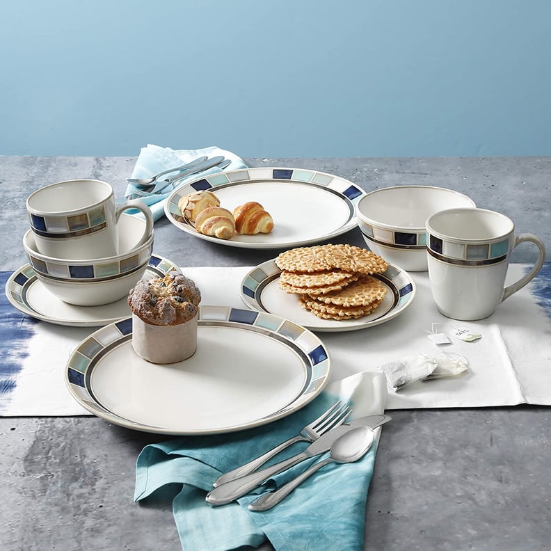 A Stoneware Dinnerware Set With Tile-Detailing