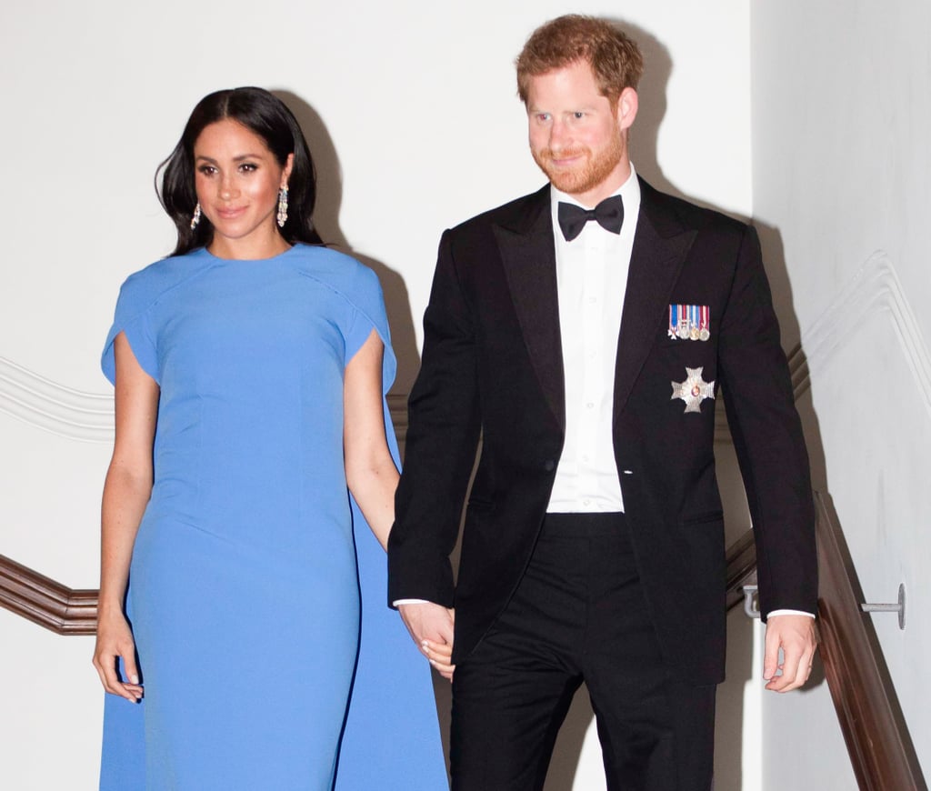 Meghan Markle Blue Safiyaa Dress in Fiji October 2018 | POPSUGAR Fashion UK