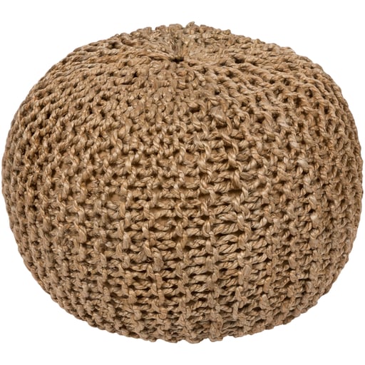 Madeline: Bermuda Pouf in Khaki Design by Surya