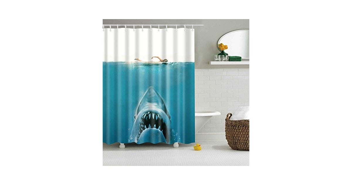 Waterproof Jaws Bath Shower Curtain Funny and Weird Shower Curtains