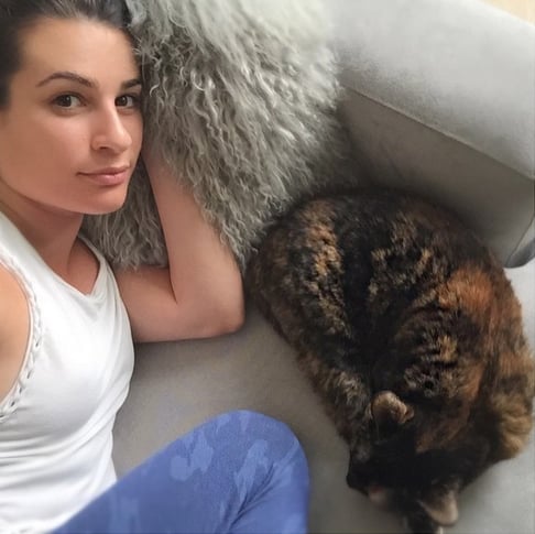 Lea Michele had a "cozy Saturday" over the long weekend.
