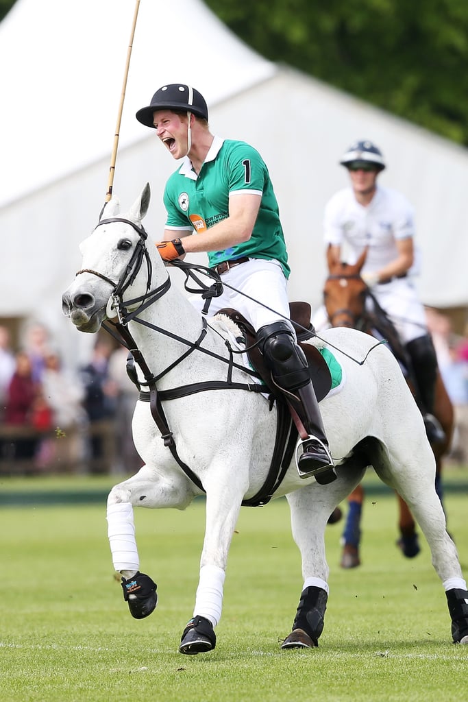 Prince Harry Plays Polo After Meeting Princess Charlotte
