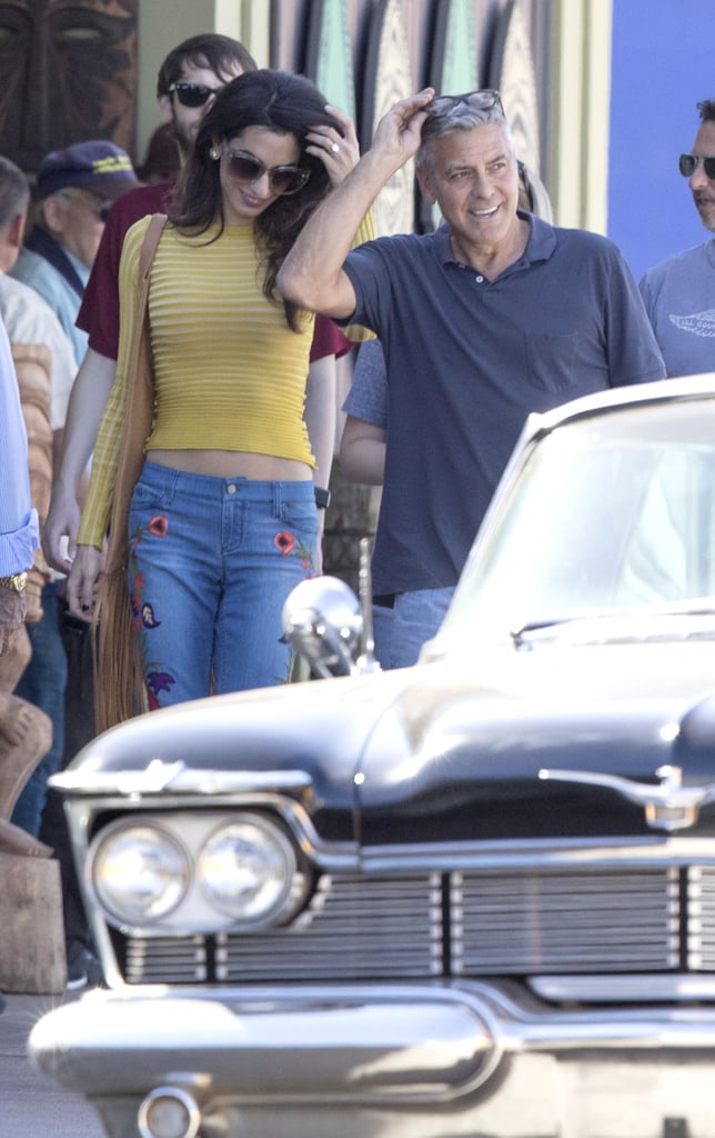 George and Amal Clooney Kissing in LA October 2016