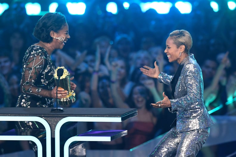 Tiffany Haddish on Stage With Jada Pinkett Smith at the MTV Movie and TV Awards