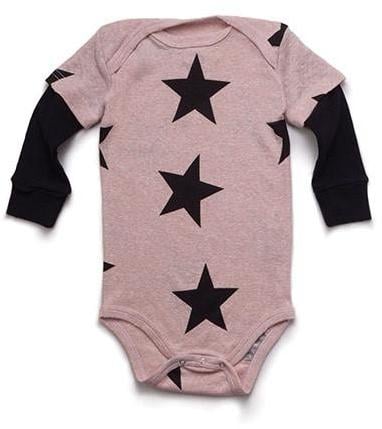 Nununu Star Onesie in Powder Pink ($42)