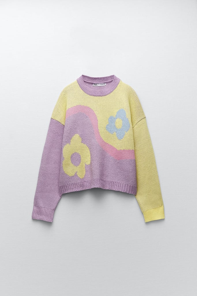 Zara Floral Jacquard Sweater