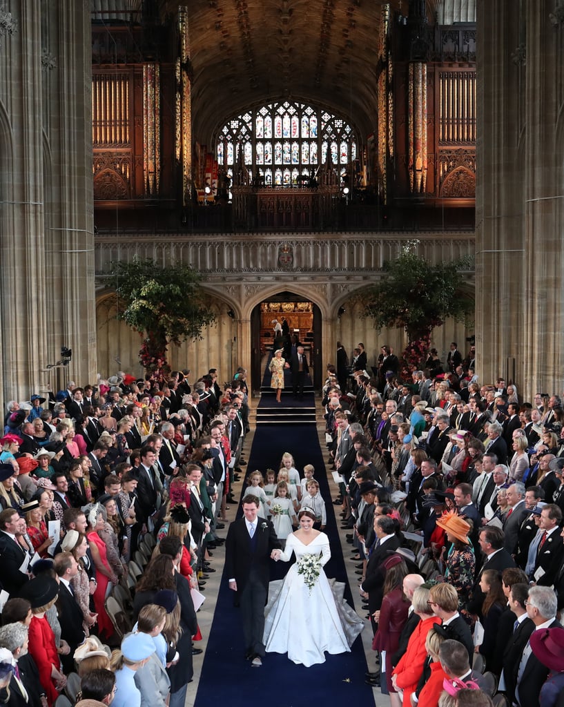 In a royal wedding, things can get pretty expensive, and the royal family customarily foots most of the bill, including the service, reception, flowers, music, and decorations. Something not usually covered by the royals? The cost of security, which is covered by taxpayers and estimated to be around $2 million for Eugenie and Jack's nuptials. That's certainly not a tiny number, but in comparison to Harry and Meghan's $41 million bill, it's a bit easier to swallow.