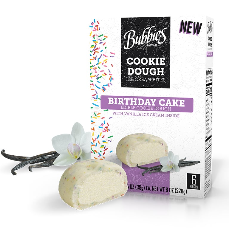 Vanilla Birthday Cake Cookie Dough Ice Cream Bites