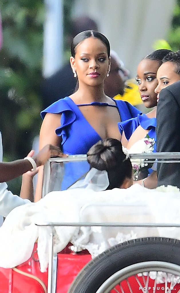 Rihanna Blue Bridesmaid Dress 2018 | POPSUGAR Fashion Photo 2
