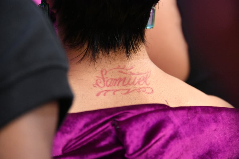 Cardi B's "Samuel" Neck Tattoo