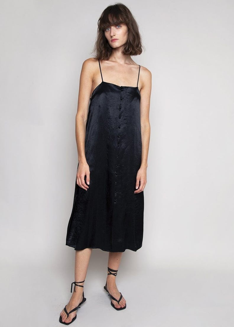 Our Pick: The Frankie Shop Hammered Satin Button-Front Slip Dress