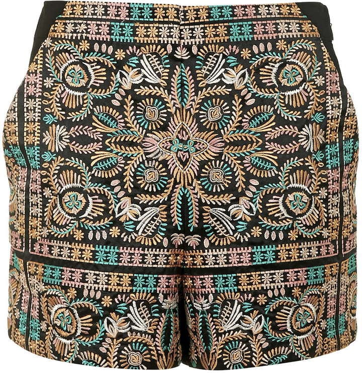 embroidered shorts