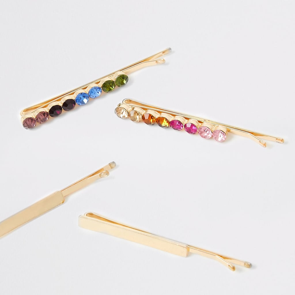 Gold Colour Rainbow Gem Hair Multipack