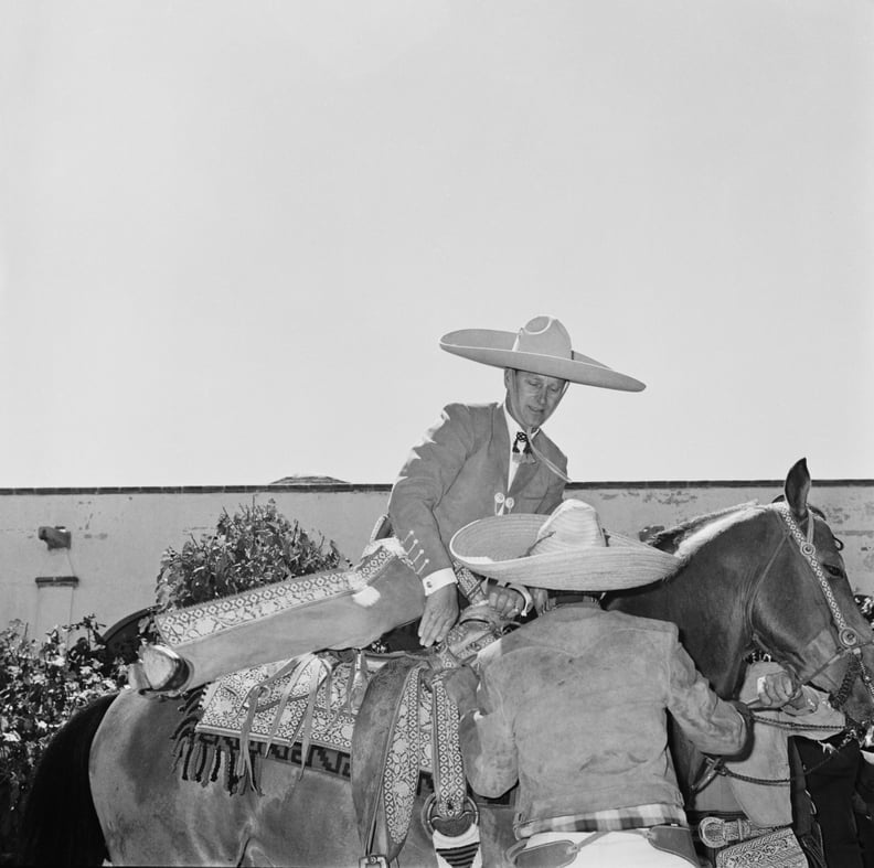 In "Caballero" Dress During a 1964 Visit to Mexico