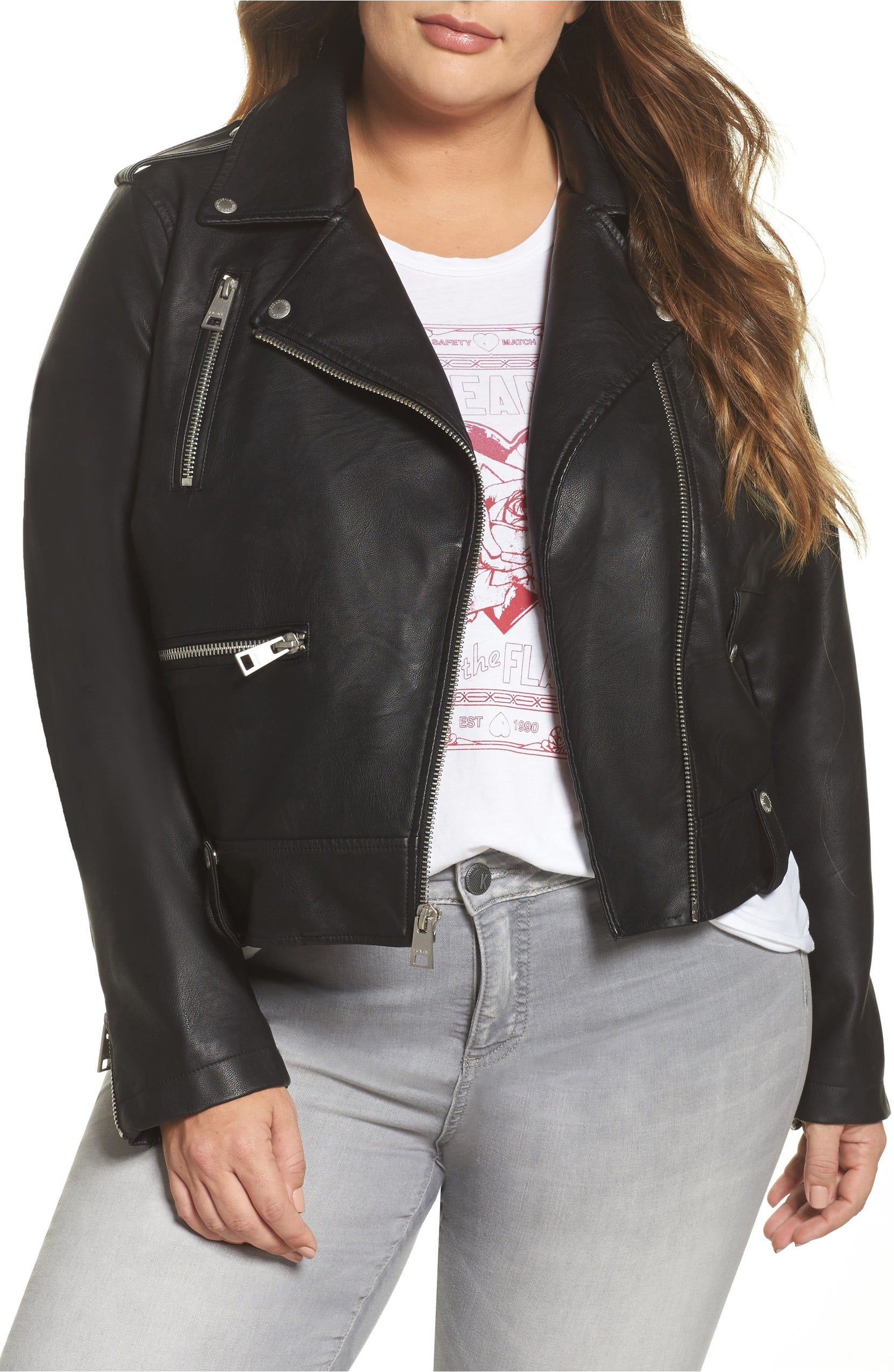 Levi's Faux Leather Moto Jacket | Something Tells Us Princess Beatrice's  Latest Outfit Was Inspired by Meghan Markle | POPSUGAR Fashion Photo 8