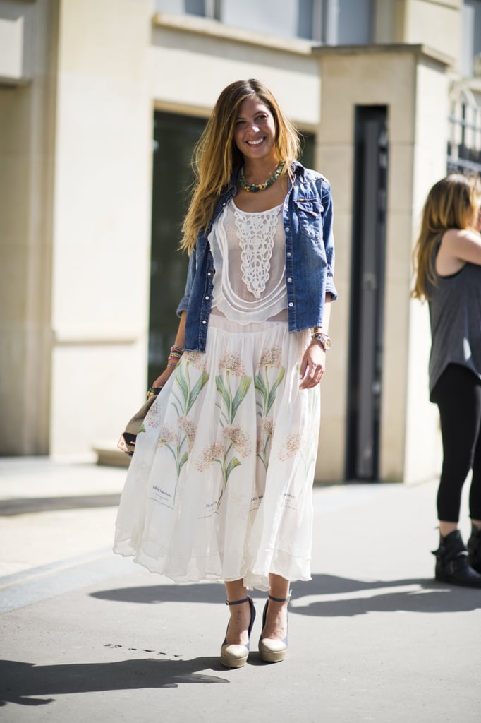 Let denim add an American-girl twist to your daintiest of dresses.
Let denim add an American-girl twist to your daintiest of dresses.