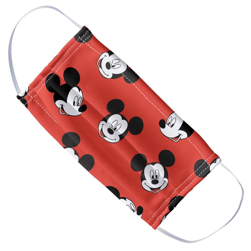 Mickey Mouse Heads Pattern Cloth Face Mask