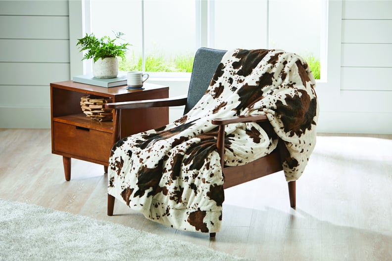 Better Homes and Gardens Cowhide Faux Fur Throw Blanket