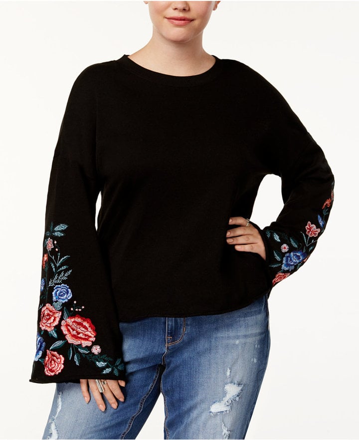 Planet Gold Trendy Embroidered Sweater