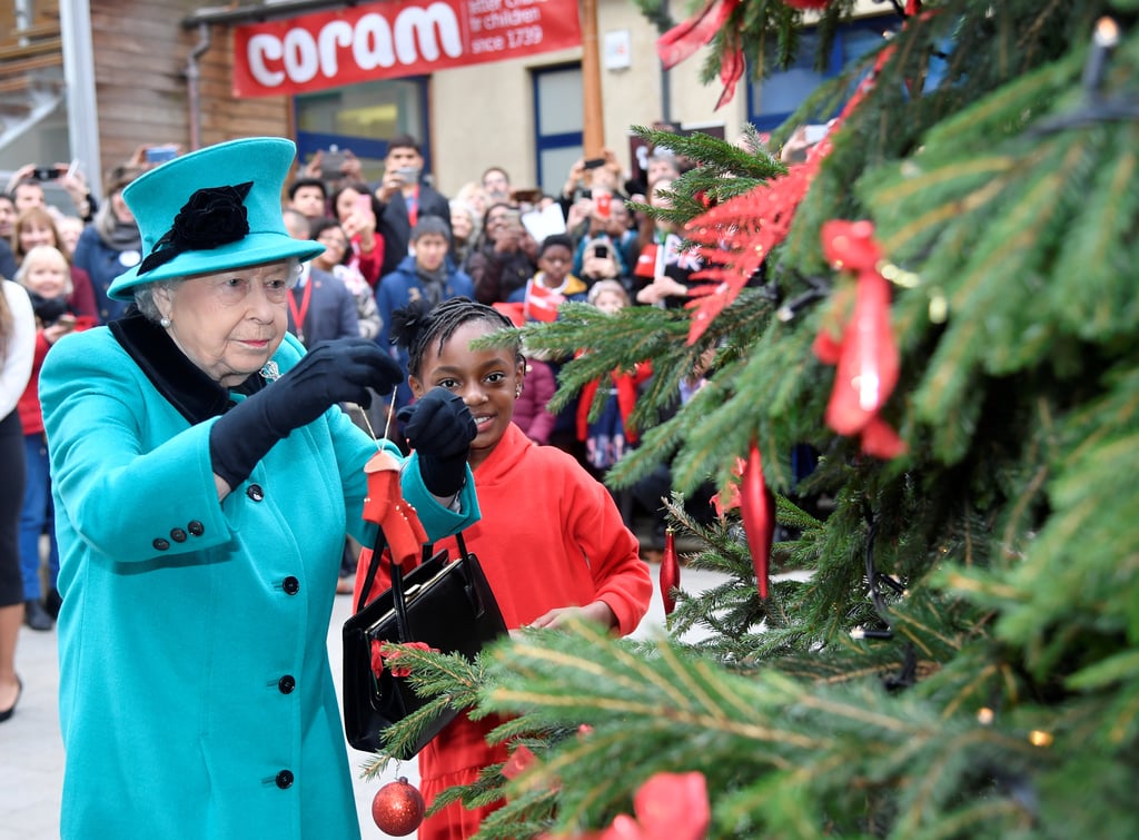 Queen Elizabeth II at Coram Charity in London December 2018