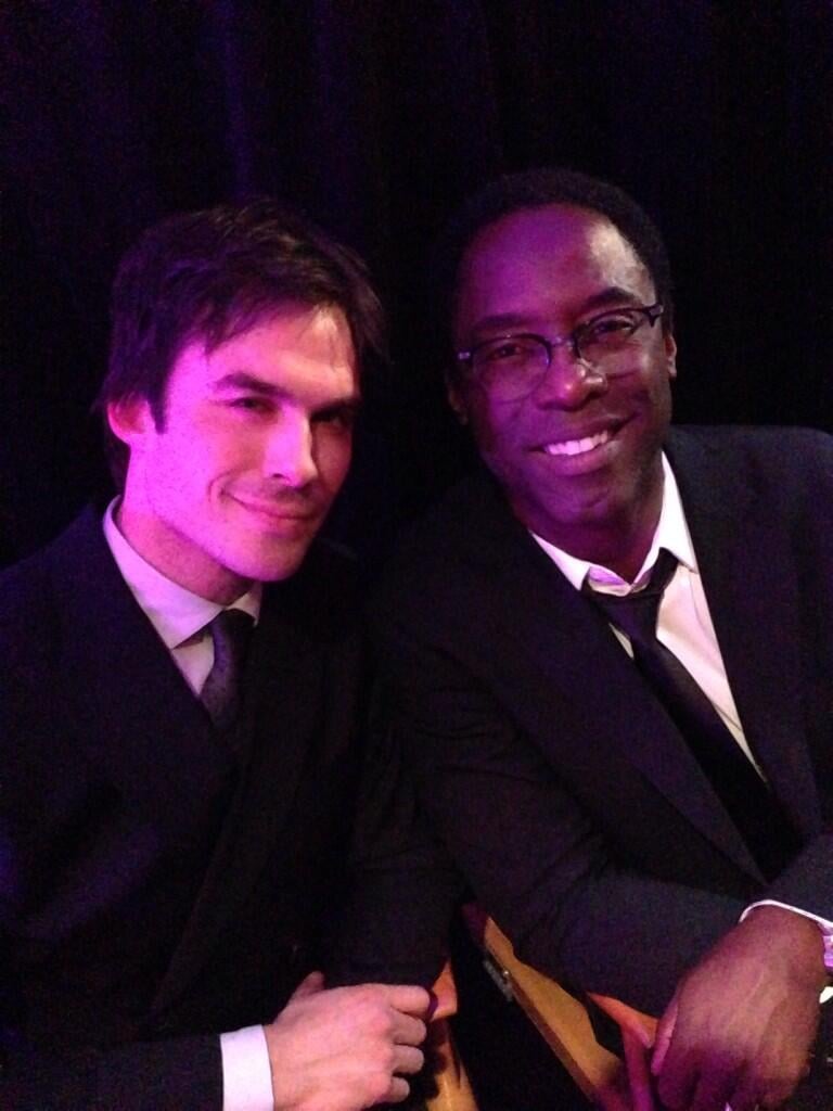 Isaiah Washington posed for a picture with Ian Somerhalder.

Source: Twitter user IWashington