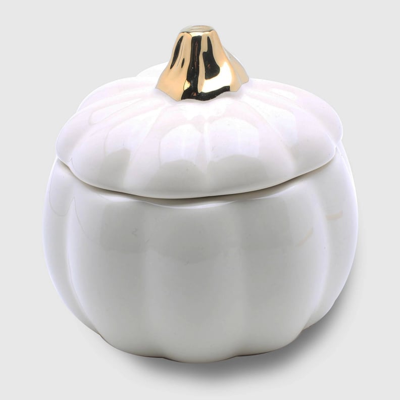 Maple Creme Ceramic Pumpkin Jar Candle