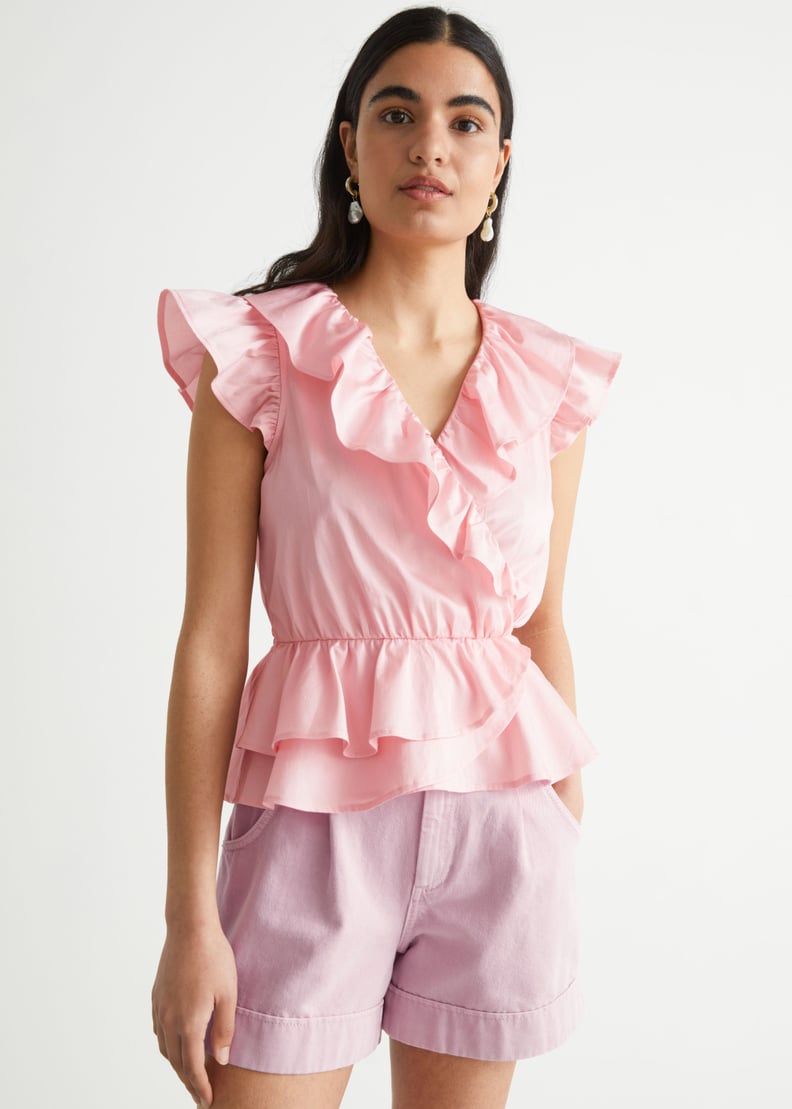 & Other Stories Ruffle Wrap Top