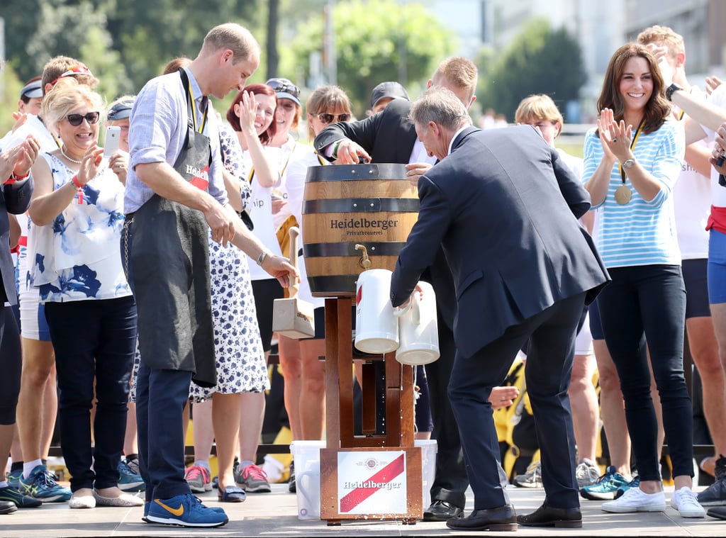Kate Middleton and Prince William Drinking Beer in Germany