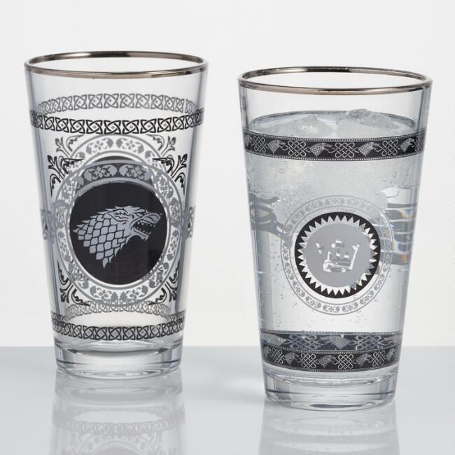 World Market Game of Thrones Stark Pub Glasses