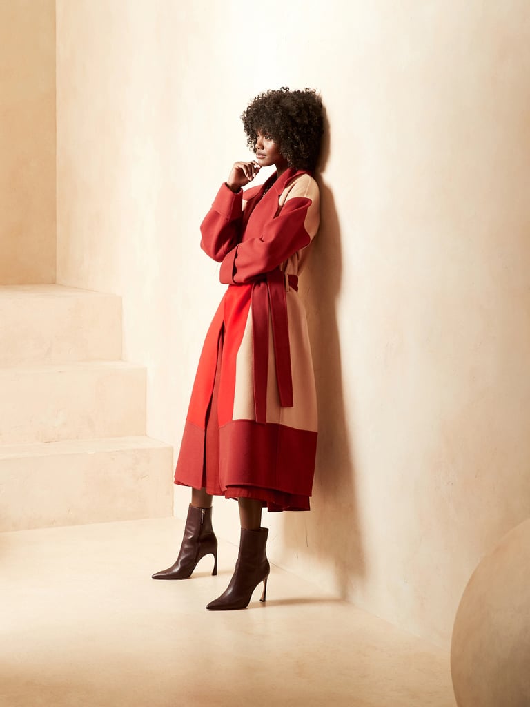 A Classic Coat: BR x Harbison Italian Wool & Cashmere Color-Block Robe Coat