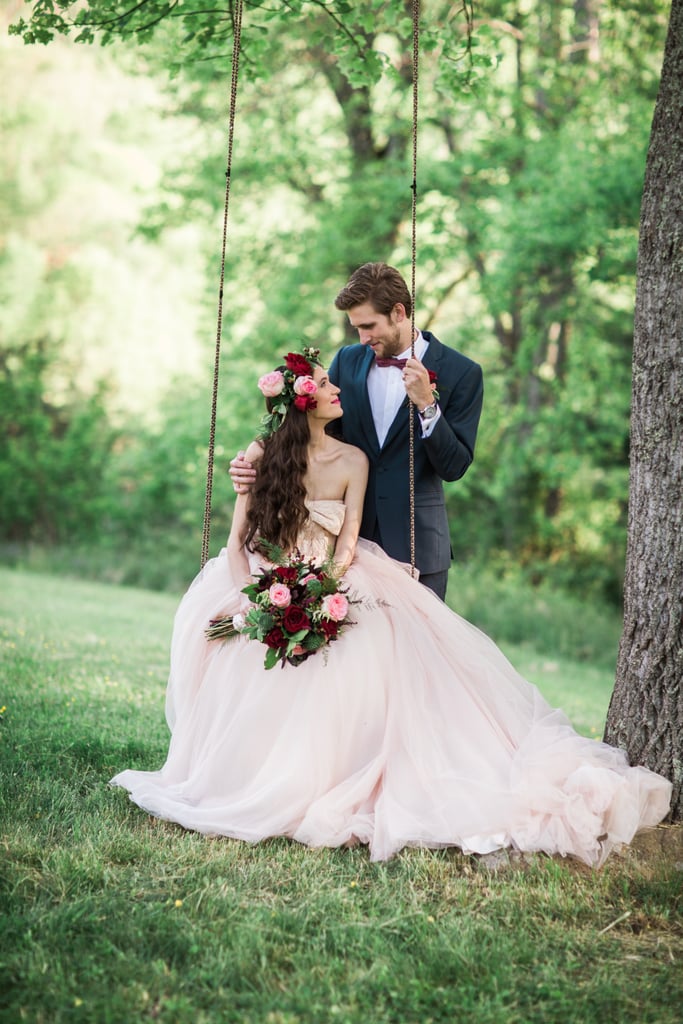 Woodsy Pink Bohemian Wedding
