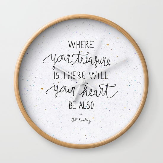 "Where Your Treasure Is" Quote Clock